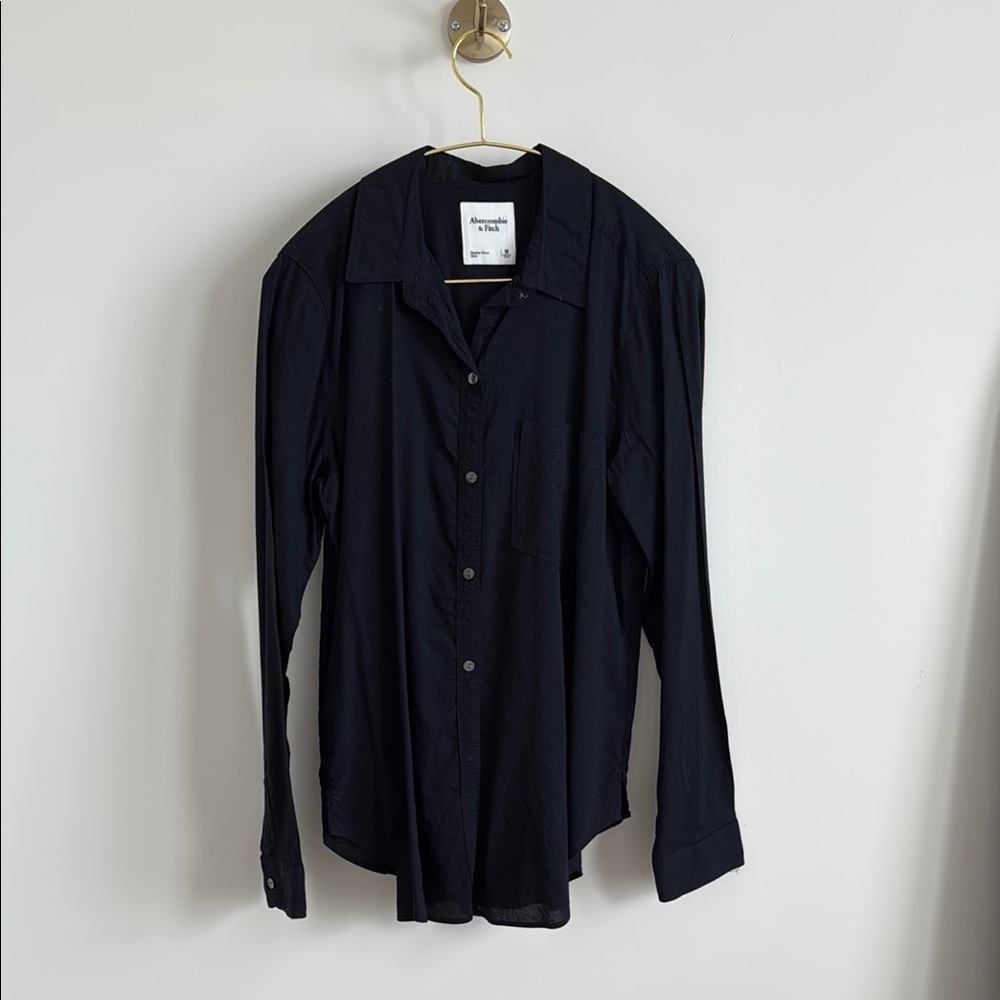 Abercrombie & Fitch Black Button Down Shirt